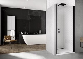Usa de nisa pivotanta negru mat Sanswiss Solino SOL1 100x200 cm