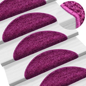 Covorașe de scară, 10 buc., violet, 56x17x3 cm