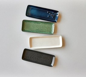 Tavă de servire din ceramică 14x38 cm Gastro Green/Black – Bitz