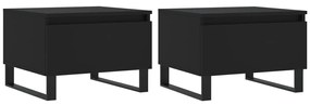 vidaXL Măsuțe de cafea, 2 buc., negru, 50x46x35 cm, lemn prelucrat