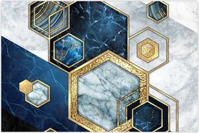 Tablou - Hexagoane de marmură (90x60 cm)