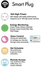 Priza SMART pentru OEM, SMART, WiFi, 16A, 2.4Ghz, 1T1R, Monitorizare putere, Alb