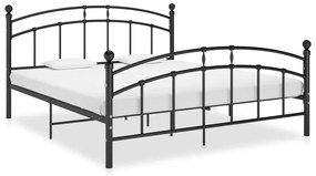 324979 vidaXL Cadru de pat, negru, 160x200 cm, metal