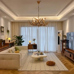 Brilagi - Candelabru suspendat pe lanț DEER 6xE14/10W/230V, Ø 70 cm