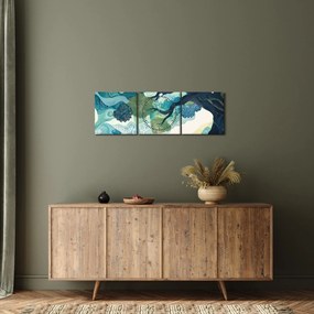 Tablou – Coroană verde a arborelui vieții (cu ceas) (90x30 cm)