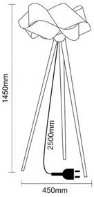 Lampă de podea din lemn, 1xE27/60W/230V, lemn masiv/furnir/frasin