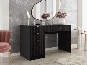 Masă de toaletă Rozoma (Negru molet + auriu) . 1104576