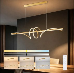 BRILAGI - Lustru LED dimabil pe cablu SIGNATURE LED/50W/230V 120 cm auriu + telecomandă