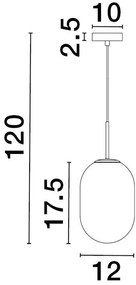 Lustra, Pendul design modern CHRYSI, diametru 12cm