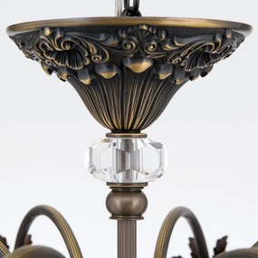 Candelabru cristal design lux LA BOHEME D-72cm 8L old patina