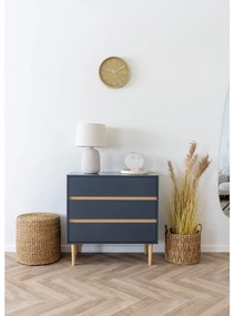 Sideboard Bisley cu 3 sertare, lemn vopsit, gri închis 80x40x80 cm