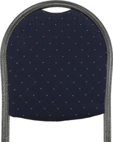 Scaun, rabatabil, textil albastru închis/gri cadru, JEFF 2 NEW