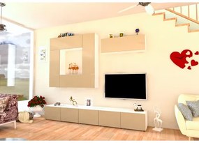 Living Armonia V2 PAL Cappuccino Lucios - cu sistem &quot;PUSH TO OPEN&quot;