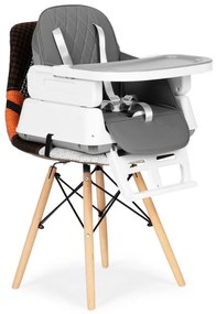 Scaun înalt pliabil 3 în 1 gri