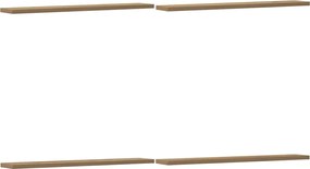 vidaXL Plăci bibliotecă, 4 buc., stejar artizanal, 60x10x1,5 cm, lemn