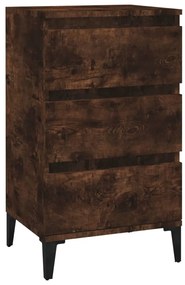 819673 vidaXL Noptieră, stejar afumat, 40x35x70 cm, lemn prelucrat