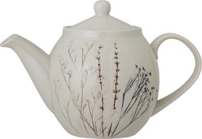 Ceainic din ceramică cu flori de câmp aplicate manual, D13,5×H17 cm, 1200 ml, „Bea"