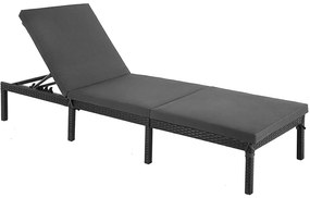 Sezlong cu saltea de 5 cm grosime 59 x 198 x 28 cm
