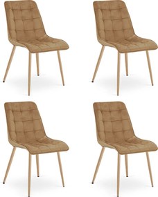 Scaun de masa SPLIT VELVET, maro