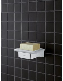 Suport pentru pahar sau dozator sapun Grohe Selection Cube, crom