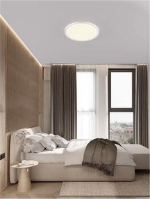 Plafoniera LED design slim ALMIRA alba D-40cm