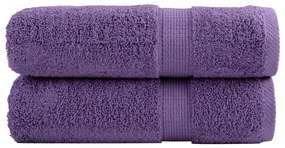 vidaXL Prosoape de mâini premium SOLUND 2 buc. violet 50x100 cm 600gsm