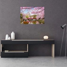 Tablou cu cireș japonez (70x50 cm), în 40 de alte dimensiuni noi