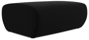 Taburet negru cu tapițerie din catifea Kapua – Makamii