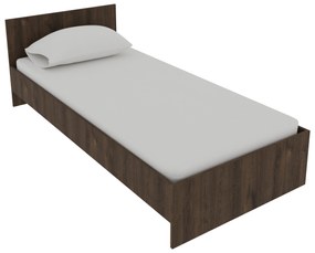 Pat Remi, 200 x 90 cm, saltea spuma inclusa, Stejar Bronz