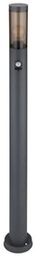 Lampă de exterior cu senzor Globo 3159SAS BOSTON 1xE27/15W/230V IP44 110 cm negru