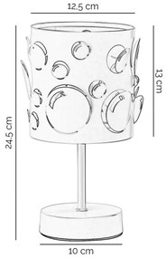 ONLI - Lampă de masă BOLLICINE 1xE14/6W/230V 22 cm albă