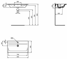 Vas wc suspendat Ideal Standard Connect Air rimless negru mat