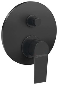 Sapho - Baterie de duș incastrată KAI, negru mat