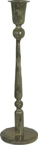Suport pentru lumânare din metal H28 cm, „Meja Olive Green”