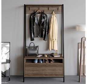 Mobilier hol Dudulo (nuc + negru). 1102073