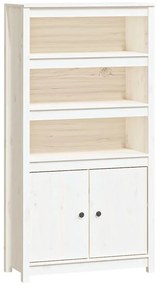 823520 vidaXL Dulap înalt, alb, 80x35x154 cm, lemn masiv de pin