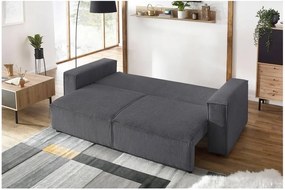 Canapea extensibilă din reiat Bobochic Paris Nihad, 245 cm, gri închis