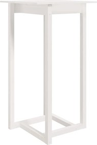 vidaXL Masă de bar, alb, 60x60x110 cm, lemn masiv de pin