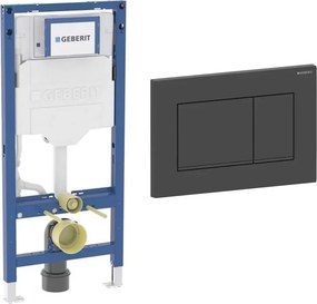 Rezervor incastrat Geberit Duofix Sigma cu set fixare si clapeta Sigma30 negru mat