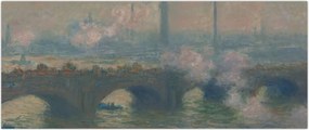 Tablou - Claude Monet, Waterloo Bridge, Gray Day, reproducere (120x50 cm)