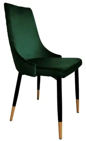 SET 4 Scaune Oro, structura metalica, catifea - VERDE INCHIS - CATIFEA - NEGRU - STANDARD