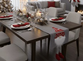 Fugar de masa de Craciun NORDIC GNOME 34x180 cm, gri