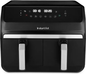 Friteuza dubla cu aer cald 8in1 Instant Pot Vortex DUAL INAFB91-BK, 1850 W, 8 l, 205°C, EvenCrisp, Gatit sincronizat, Control tactil, Negru/Otel inoxidabil