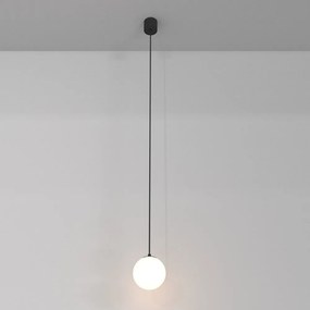 Pendul LED design tehnic Luna negru, 4000K