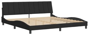 3207869 vidaXL Cadru de pat cu tăblie, negru, 200x200 cm, catifea