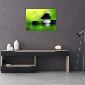 Tablou pe sticlă - Pietre pentru relaxare (70x50 cm)