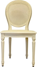 Scaun Louis din lemn crem 47x40x93 cm