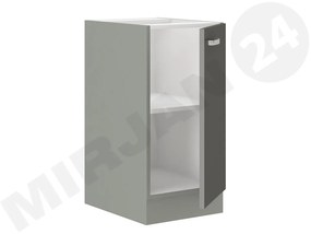 Dulap inferior de bucătărie Milo  40 D 1F BB (gri + gri lucios). 1122661