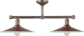 BRILAGI - Lampă suspendată pe tijă FORGE 2xE27/60W/230V cupru/patină