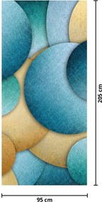 Fototapet pentru ușă - Abstract cercuri (95x205cm)
